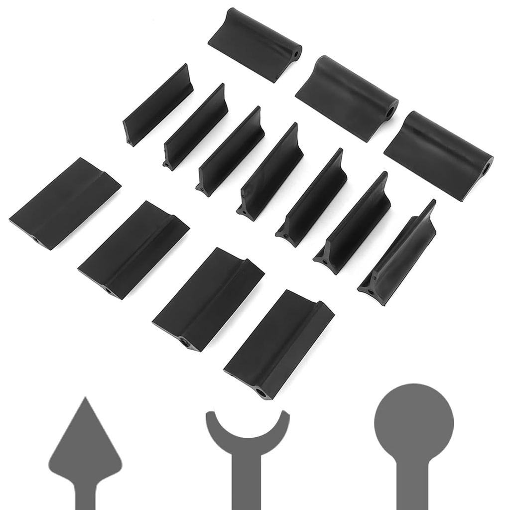 14pcs Contour Sanding Pads, Rubber Polishing Pad Flexible Contours Convex Concave Sanding Block Contour Grinding Block for Woodworking Sanding Tool