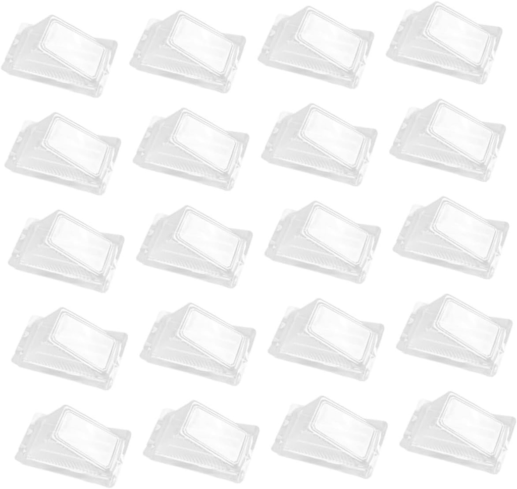 Garneck 60pcs Boxes Clear Sandwich Packaging Boxes for Cake Cookies and Desserts Transparent Food Containers for Easy Carrying and Freshness Locking