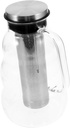 Modern Elegant Cold Coffee Brewer Water Pitcher Glass Lid for Juice Ice Tea Beverages Easy to Clean