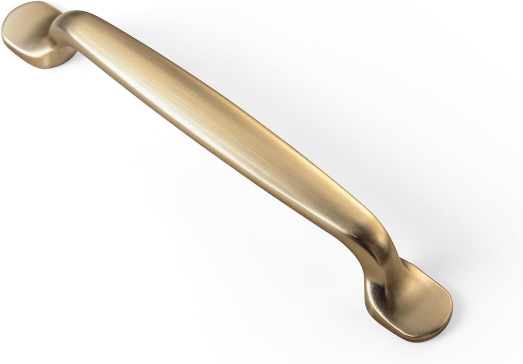 Goo-Ki 6 Pack Champagne Bronze 5" Center to Center Arch Cabinet Pulls Drawer Handles Zinc Alloy Modern Hardware for Kitchen and Bathroom Cupboard