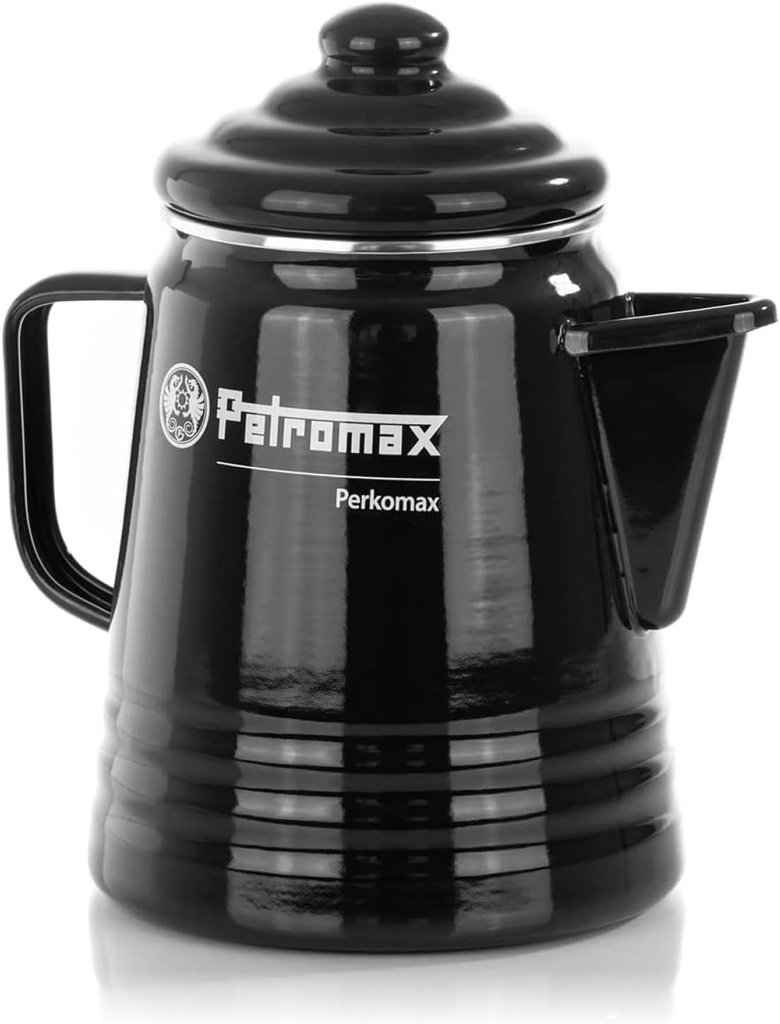 Petromax Tea and Coffee Percolator, Use Indoor/Outdoors for Home Kitchen or Campfire, Enameled Steel Coffee and Tea Pot Brews to Your Taste, 5-6 Cup Capacity