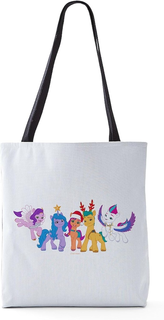 CafePress MLP Christmas Group 18"x18" Reusable Grocery Shopping Sling Tote Bag
