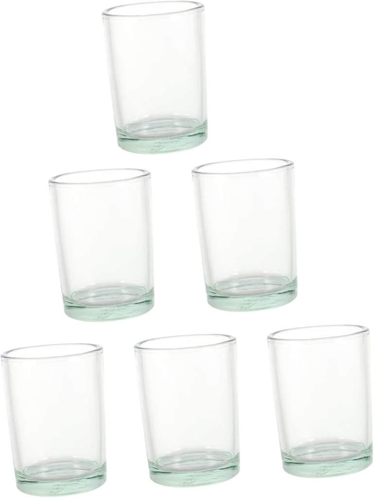SECFOU 6pcs Tempered Cup Dishwasher Safe Shatterproof Glass Drinking Glasses for Kitchen Milk Glass Water Juice Cup for Party