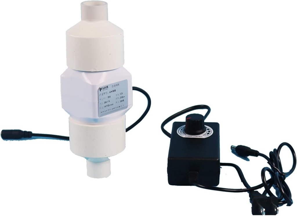 2 Inch ABS Duct Exhaust Fan with Speed Controller, 36m³/h Mini Ventilation Fan Vent Blower for Basements, Bathrooms, Kitchens, Workshops, Warehouse (Color : Adjustable Speed, Size : 50/20MM)