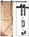 EaseLife 4 FT Sliding Barn Door Track and Handle Hardware Kit, Straight Pulley,Slide Smoothly Quietly,Easy Install (4FT Track Kit for 24" Wide Single Door)