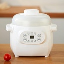 Electric Stew Pot 1L 200W with Ceramic Liner, Slow Cooker for Porridge, Soup, Rice, Versatile and Compact for Small Families