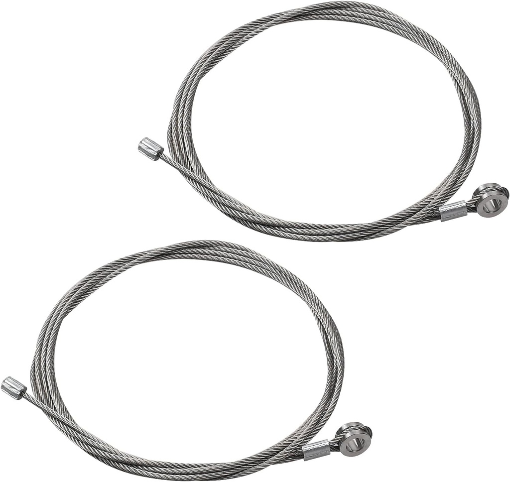 Roll Up Door Cables Compatible with Whiting Todco Truck Door Trailer Door with 5/16" Eye, Long 110"