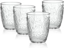 Fitz & Floyd Fitz and Floyd Maddi Rocks Double Old Fashioned, Set of 4, Clear
