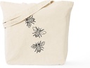 CafePress Honey Bees Tote Bag Reusable Natural Beige Canvas Shopping Bag