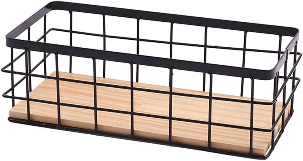 Wrought Iron Storage Basket Wrought Iron Wall Mounted Rack Bathroom Kitchen Hanging Basket Storage Rack