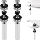 iFealClear 2 Pack Universal Toilet Seat Bolts Compatible with Kohler/American Standard/TOTO/Glacier Bay, 3 Inch Stainless Steel Toilet Seat Screws with Long Downlock Nuts, Anti-Slip Gaskets, Chrome