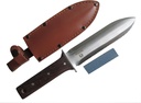 Hori Hori Japanese Garden Knife - Multi-use Camping/Digging Tool–[A Gardeners Dream] Sharp Stainless Steel Blade - Heavy Riveted Leather Sheath - Whetstone Sharpening Stone