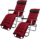 Bucherry 67 x 19 Inch Chaise Lounge Cushions Soft Lounge Chair Cushion Gravity Chair Cushion Sofa Lawn Furniture Cushion Pad with 6 Tie for Outdoor Indoor Patio Home Without Headrest (Wine Red,2 Pcs)
