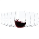 Unbreakable Stemless Wine Glass – Set of 8, 16oz, Dishwasher Safe, BPA-free Tritan, Clear Stemless Red Wine Glasses, Shatterproof for Indoor, Outdoor, Everyday Use. Reusable, Made in the USA