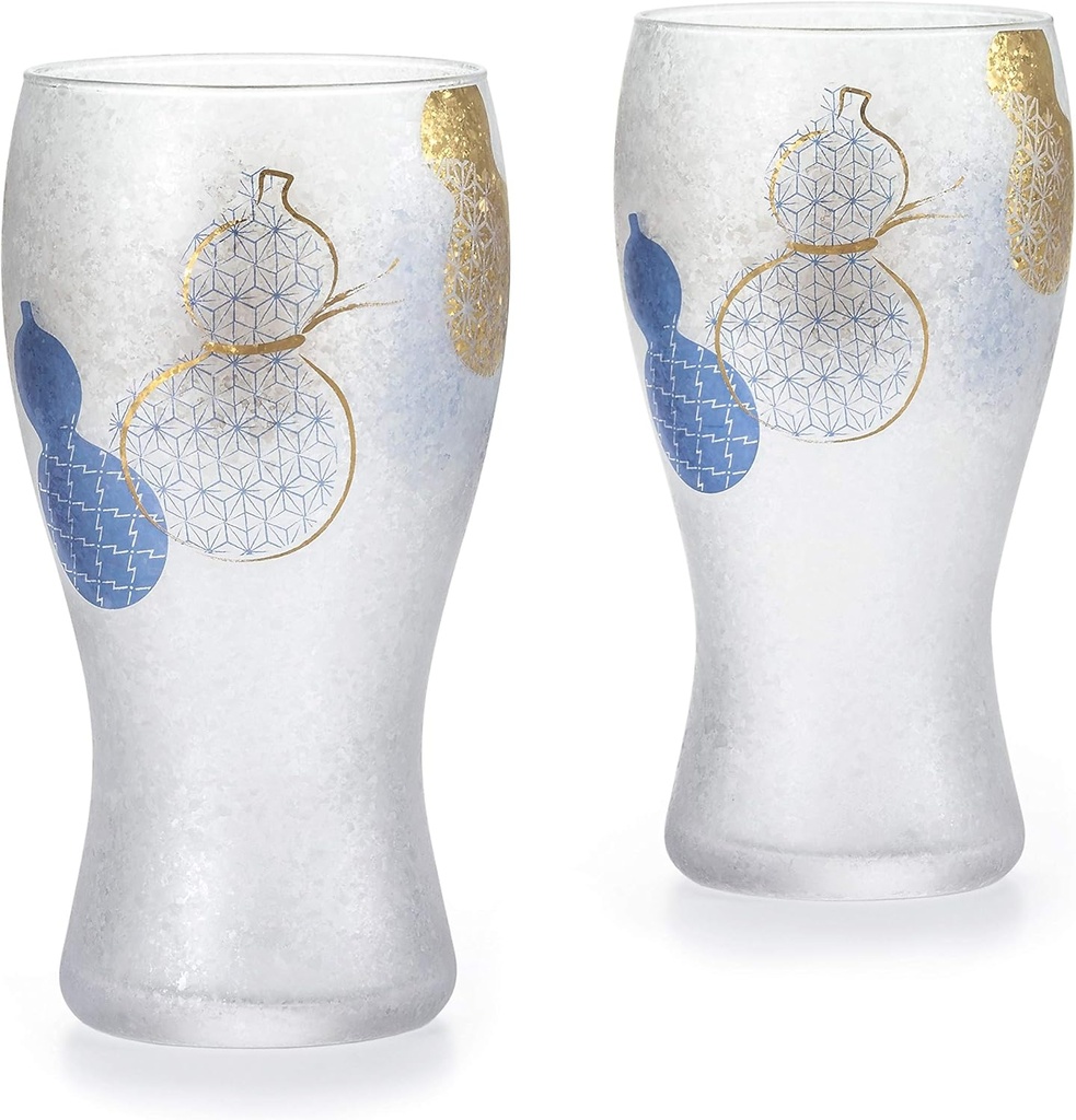 Aderia Mubyotan glasses Old Fasion, sake, beer Japanese, Premium Nippon Taste, Made in Japan (Beer Glass Pair)
