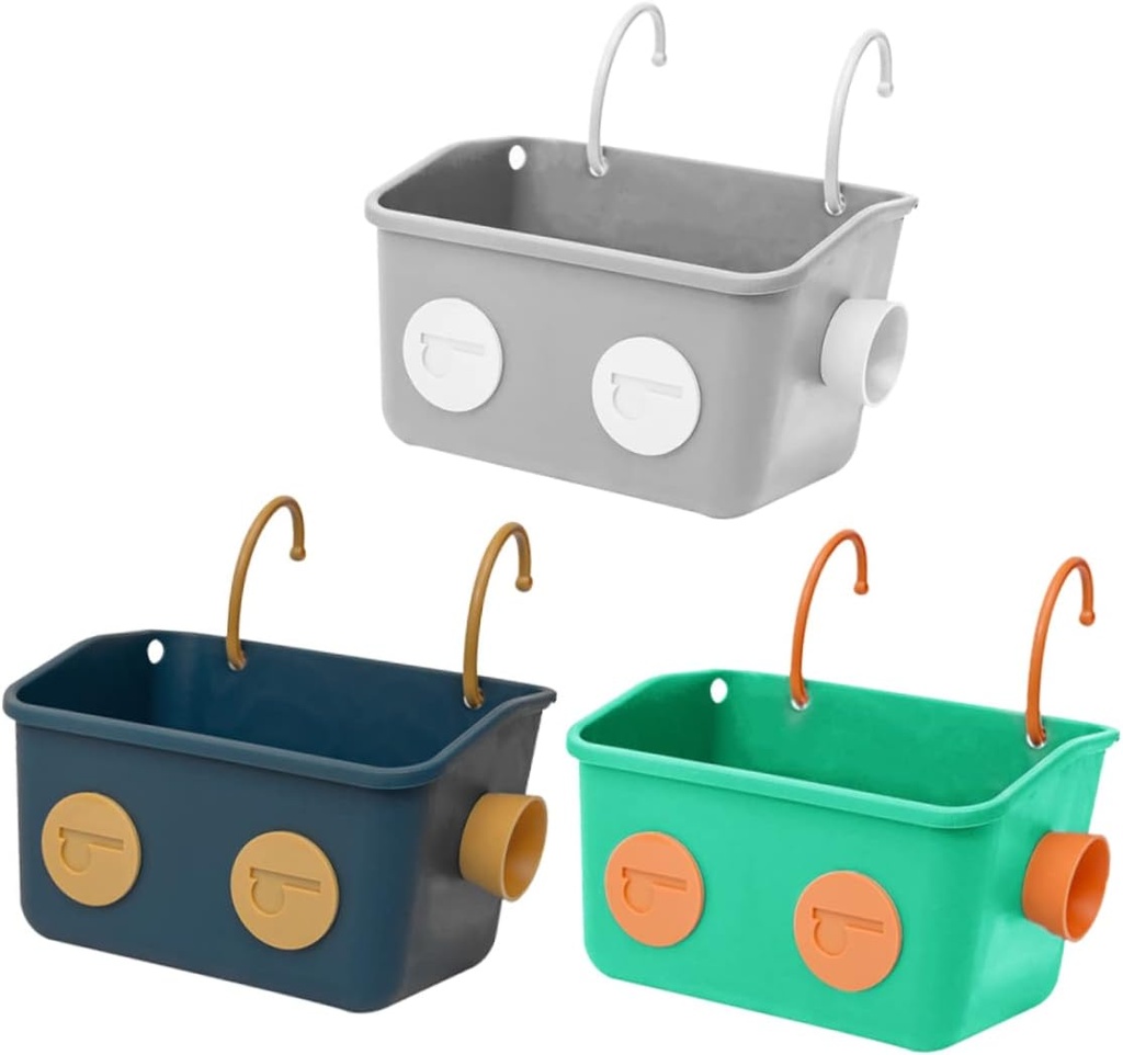 TEHAUX 1set Material Hanging Storage Basket Bath Rack Easy to Use Drain Storage for Bathroom Kitchen