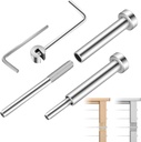 20 Pack Invisible Cable Railing Kit 1/8" Cable Railing Tensioner Invisible Receiver and Swage Stud End for Cable Railing Hardware, T316 Swage Tensioner and Terminal Hidden for 4x4 2x2 Wood/Metal Post