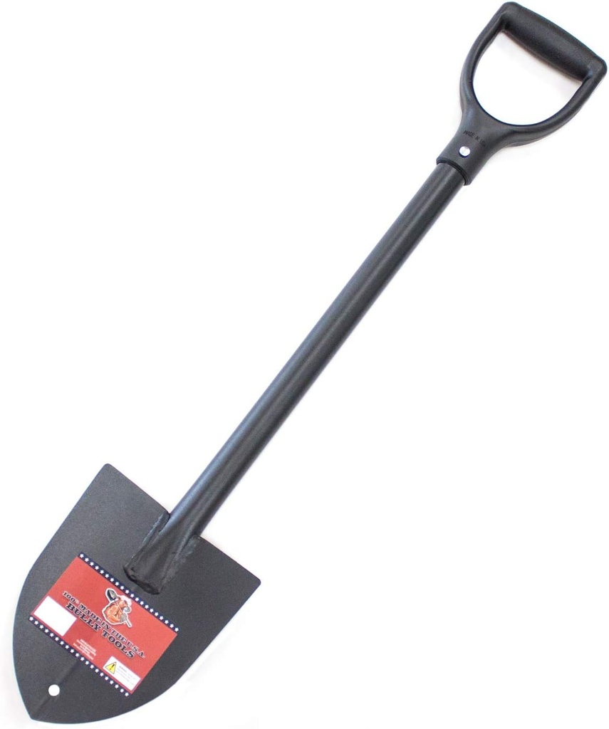 Bully Tools 92712 14-Gauge Round Point Trunk Shovel with Poly D-Grip Handle
