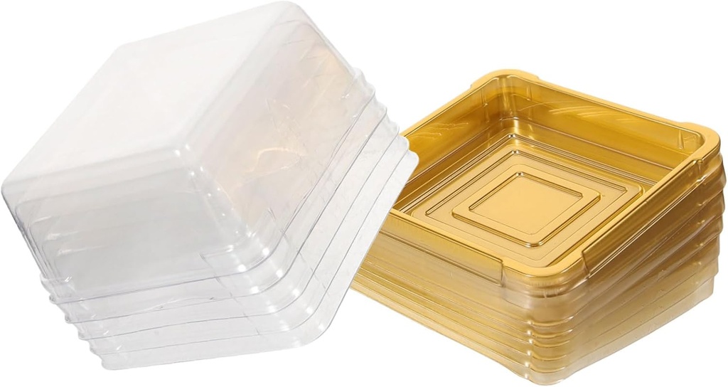 100g Moon Cake Packaging Boxes 50-Pack Lid Pastry Containers Bakery Storage for Mousse Muffins and Desserts for Festivals