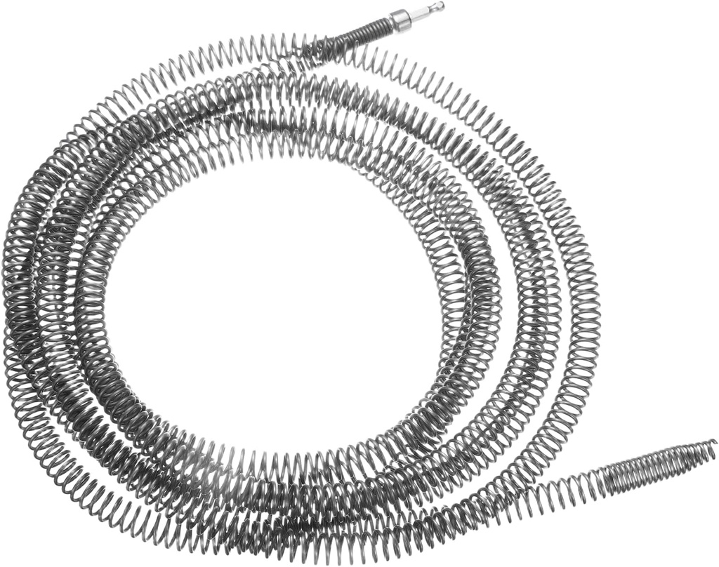 HARFINGTON Drain Cable 5/8" (16mm) Dia. 16.5ft Drain Cleaning Auger Cables with Drill Connector Flexible Spring Unclog Hair for Bathroom Kitchen Toilet Bathtub Sewer Sink