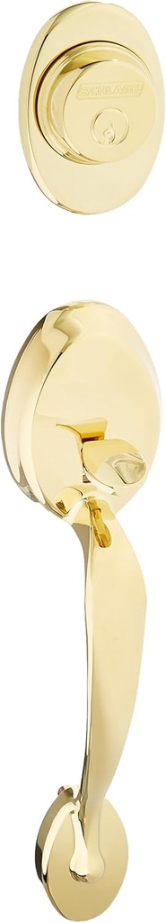 Schlage F92-PLY Plymouth Dummy Exterior Handleset from The F-Series, Lifetime Polished Brass