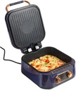 Electric Hot Pot Pancake Pan, Double -Sided Heating Pancake Machine,Non-Stick Pot Barbecue, Electrical Biscuits (Blue)