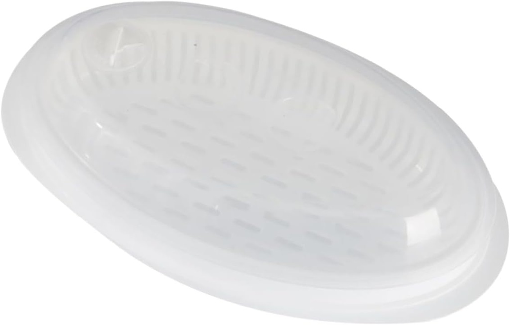 Large Capacity Fish Steamer Cover for Microwave Kitchen Food Steamer for Dumplings Buns and Oil and Water Filter Vent for