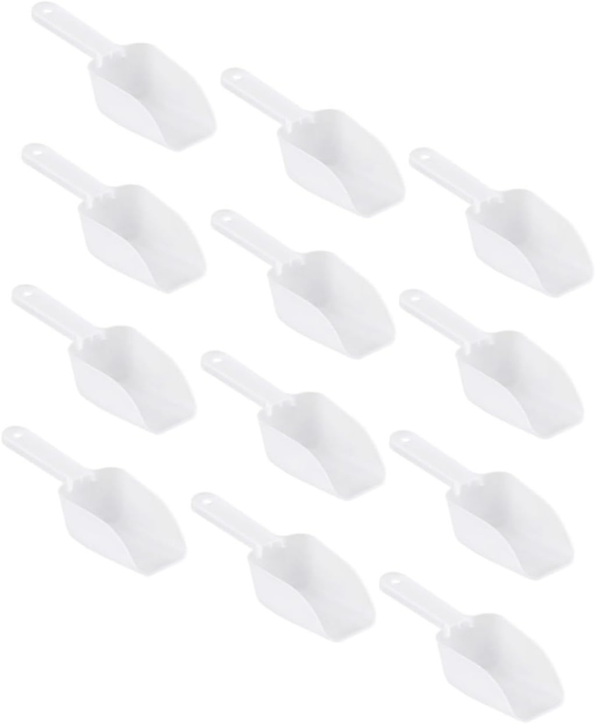 Garneck 12pcs Reusable Food Shovel Multifunctional Kitchen Scoop for Ice Candy Nuts Beans and Flour Made of Material for Home Kitchen and Buffets