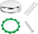 18009 Snap-On Bathtub Overflow Plate Kit in Chrome Plated 1Pcs