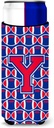 Letter Y Football Crimson and Yale Blue Ultra Beverage Insulators for slim cans