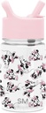 Simple Modern Disney Minnie Mouse Kids Water Bottle Plastic BPA-Free Tritan Cup with Leak Proof Straw Lid | Reusable and Durable for Toddlers, Girls | Summit Collection | 12oz, Minnie Mouse Retro