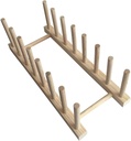 Multifunctional Wooden Plate Rack DIY Photo Frame Holder Display Stand for Kitchen Organization Easy to Assemble Washable Wood Stand for Books Plates Capacity