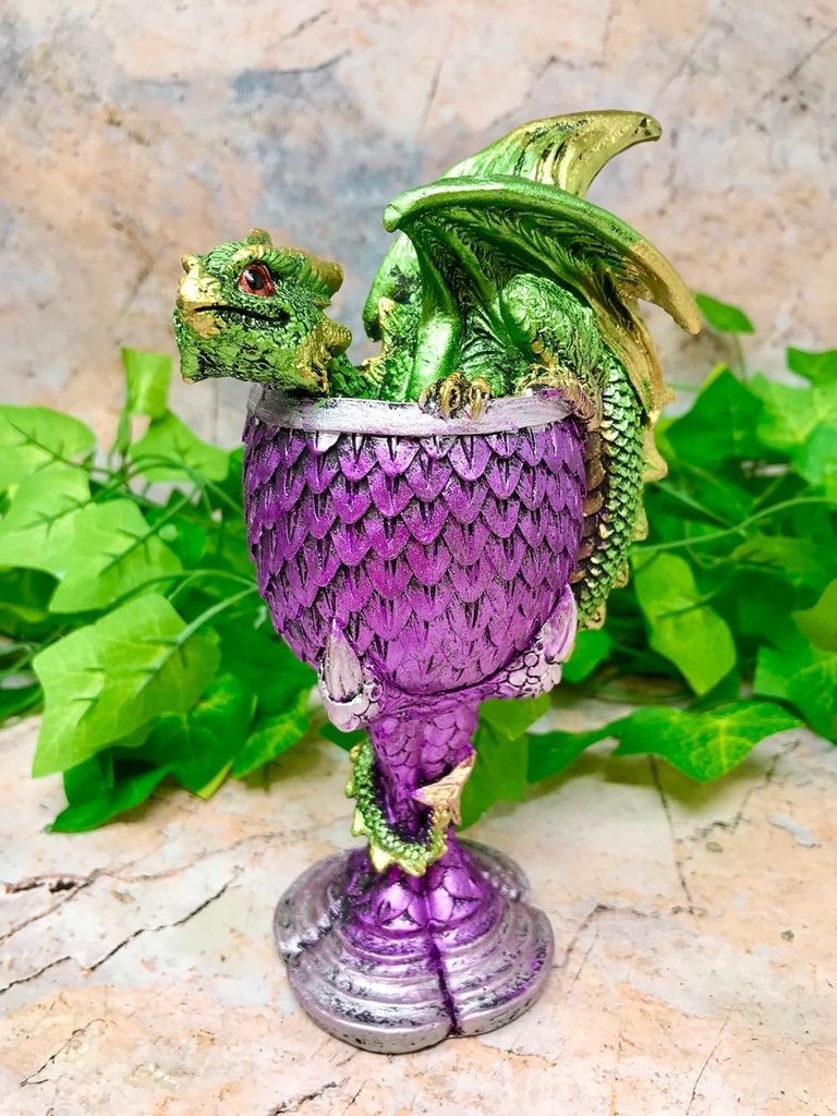 Dragon's Claw Goblet Dragons Scales Chalice Ornament Gothic Decor Green Dragon