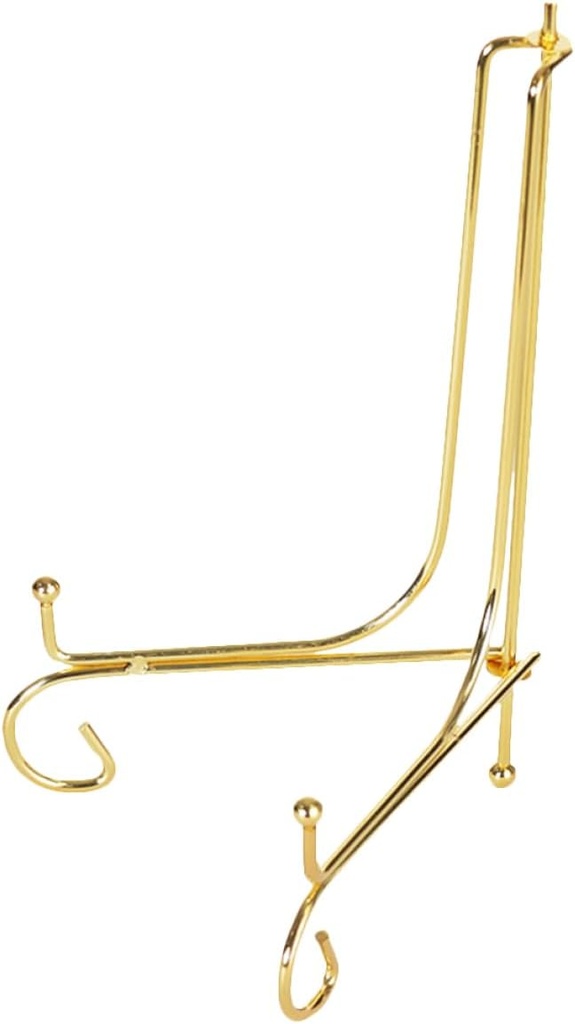 Mobestech Curved Metal Stand for Display Clock Iron Plate Holder Office Home Decor Sturdy Desk Rack