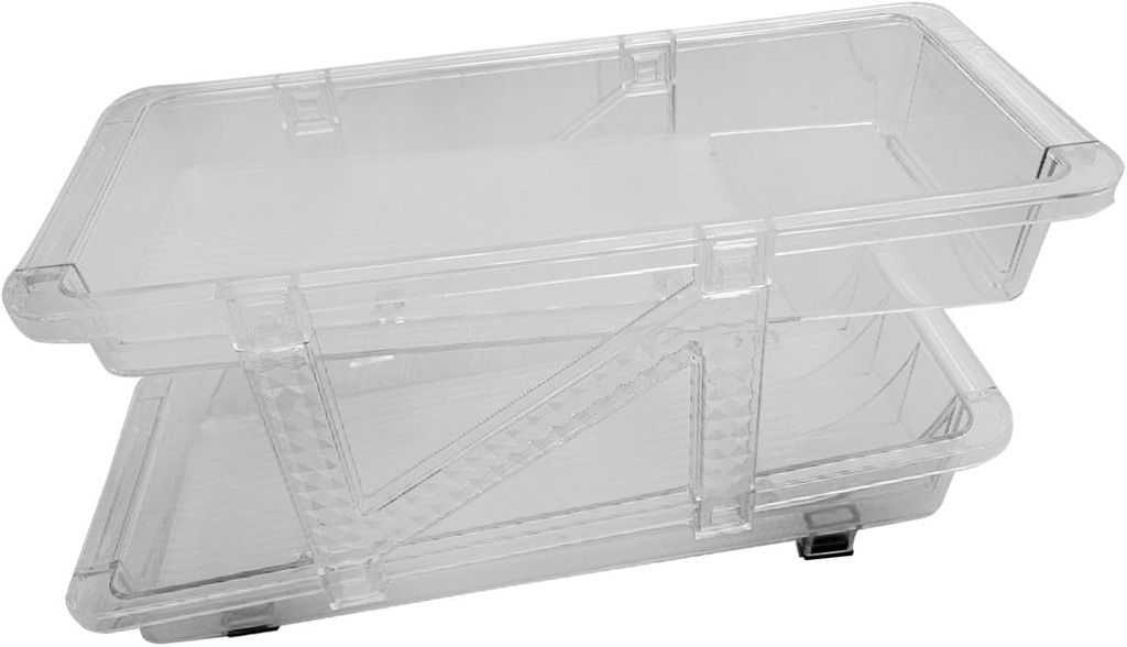 Qianly Beverage Holder Coke Can Storage Rack Transparent Organizer Expandable Beer Can Can Storage Holder for Shelf Kitchen