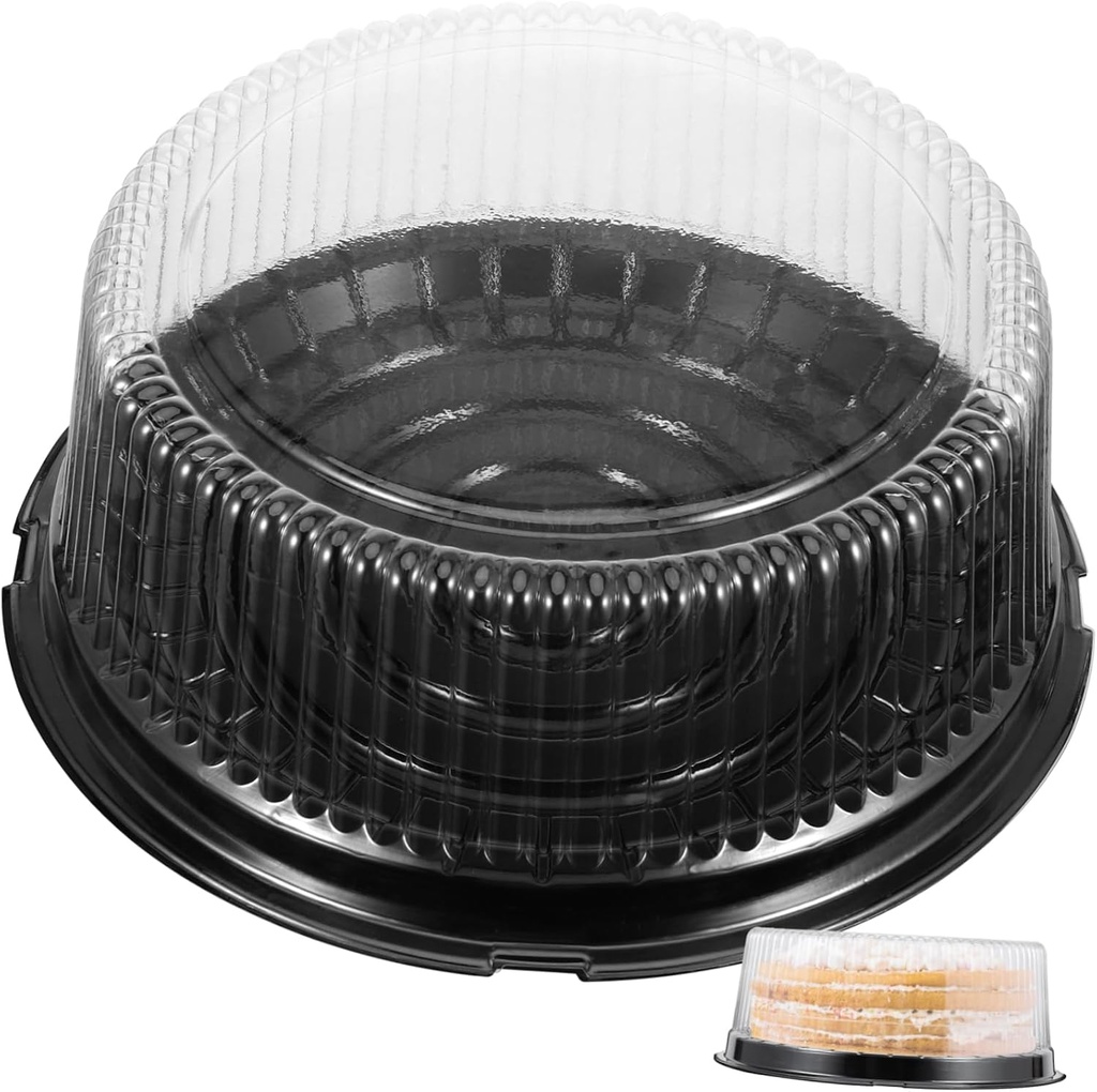 10Pcs Clear Plastic Cake Slice Containers with Lids Transparent Food Storage Boxes for Cake and Cheese Thickened Pet Packaging for Bakery and Party Use