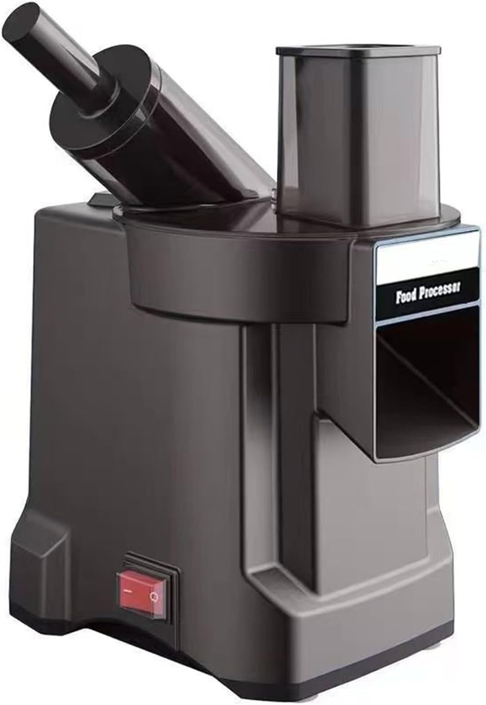 Electric vegetable chopper, multifunctional food processor 2 extra-large feed chutes, onion chopper, potato slicer with 3 stainless steel blades, for home use