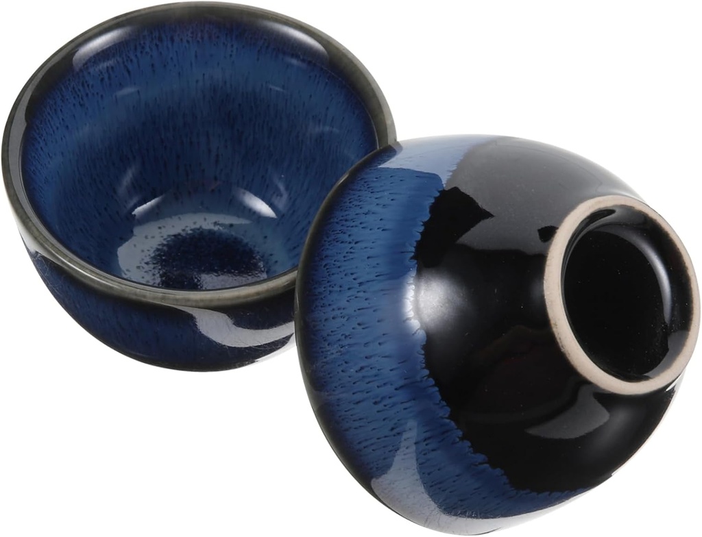 2pcs Japanese Style Ceramic Sake Cups Glazed Sake and Tea Serving Cups for Home Entertaining Easy to Clean for Bars and Special Occasions