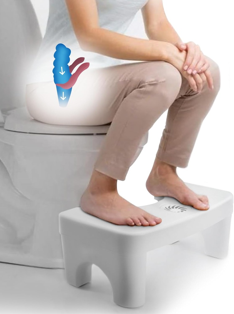 Toilet Poop Stool, 7" Height Squatting Poop Foot Stool, Plastic Portable Bathroom Non-Slip Potty Step Stool, Stable Healthy Toilet Assistance Step Stool