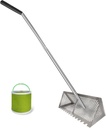 Sand flea rake - 304 Stainless Steel Pro 15.8 Inches Wide Basket Sand Sifter , Curved Handle Design Collapsible Sand Fleas Catcher for Travelling