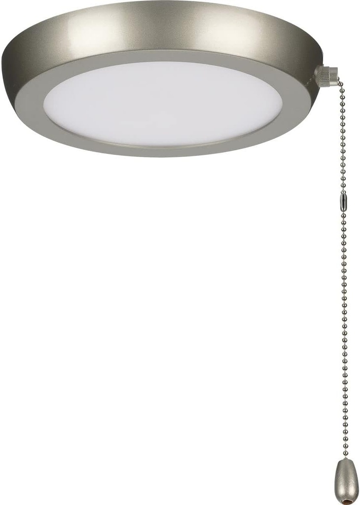 Progress Lighting P260002-152-30 AirPro 1-Light Transitional Integrated LED Edgelit Ceiling Fan Light Kit Painted Nickel with Opal Shade