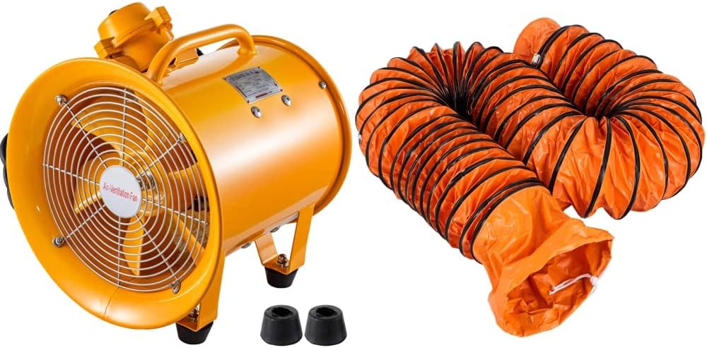 Explosion Proof Fan 12 Inch(300mm) Utility Blower and 32ft Duct Hosing Flexible Ducting Hose | Ventilation Fan Exhaust Fan Accessories