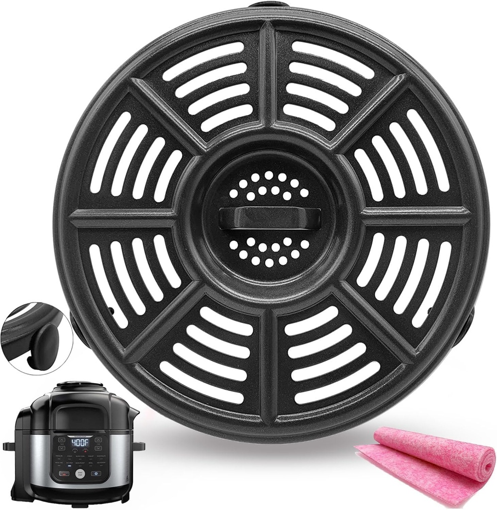 ALJ 6.5QT Air Fryer Rack for Ninja OS300/OS301/FD302/FD305/OP302 Foodi Pressure Cooker Air Fryers, Upgraded Air Fryer Grill Crisper Plate Pan Tray Insert Grate Grid Shelf for Ninja 6.5QT Air Fryer