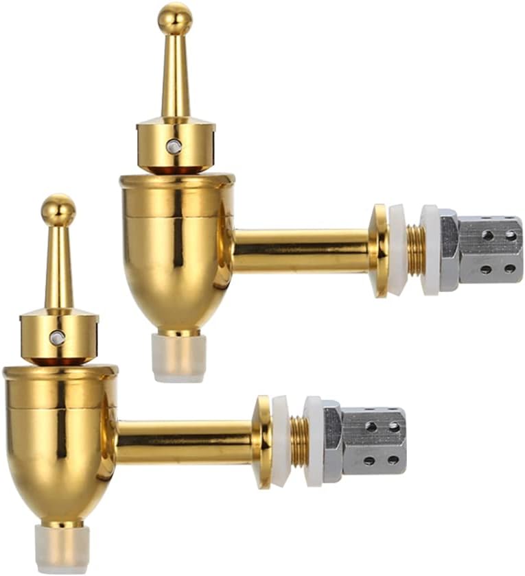 Spigot for Beverage Dispense, 2pcs Brass Beverage Dispenser Replacement Spigot, Fits 0.47 inch Opening, No Lead Dispenser Replacement Faucet for BBQ, Picnic, Pool Party