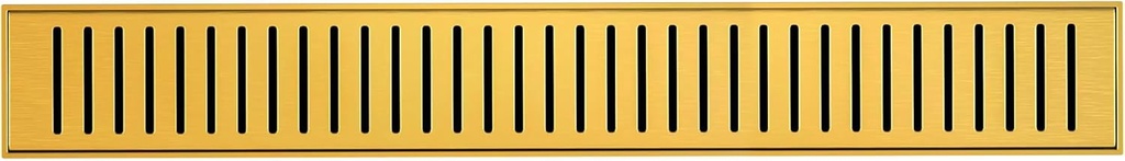 Swiss Madison Voltaire 24" Stainless Steel Linear Shower Drain in Brushed Gold