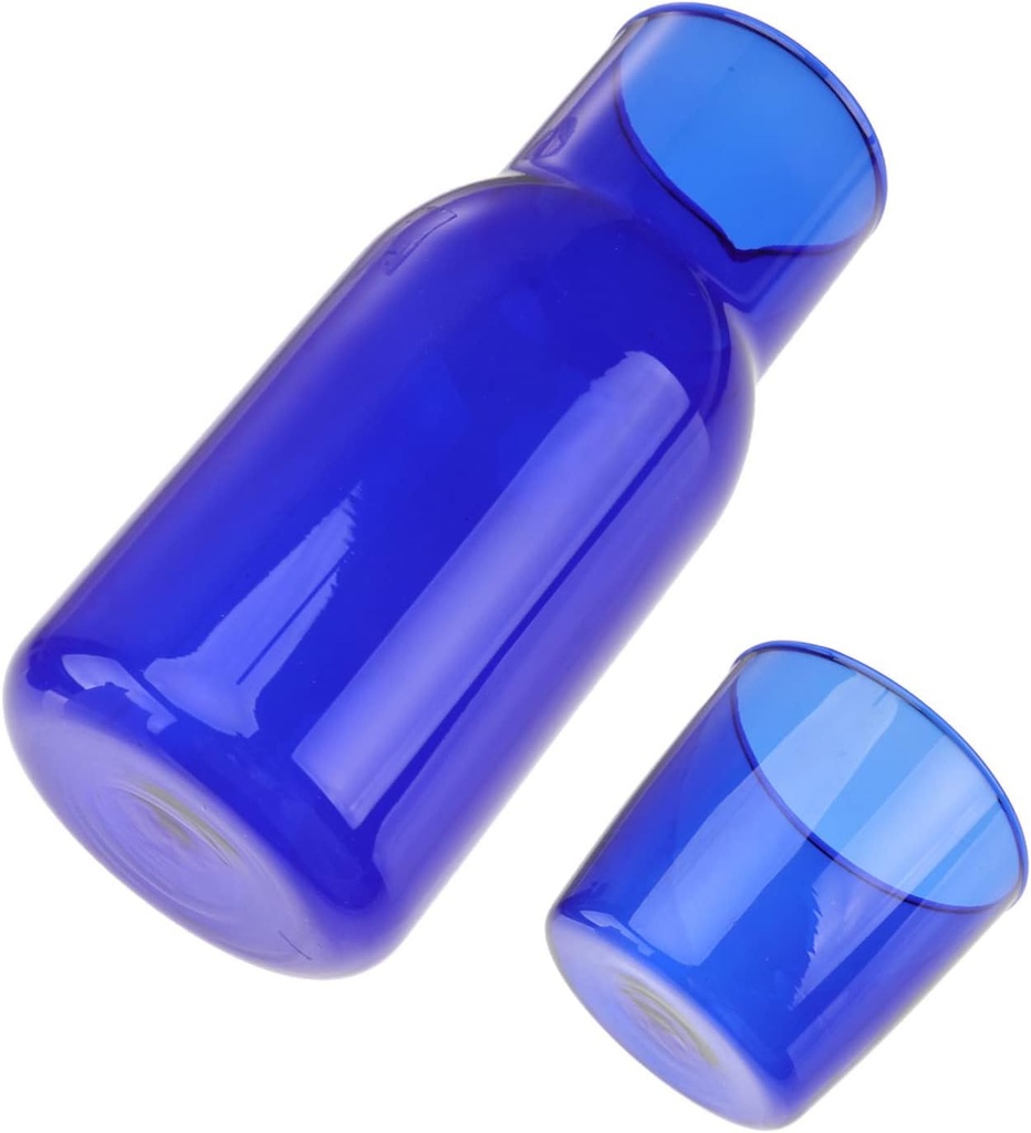 ABOOFAN 1 Set Glass Cup and Water Kettle Set Blue Drinking Tools for Home Office and Hotel Includes Water Bottle and for Parties and Gatherings
