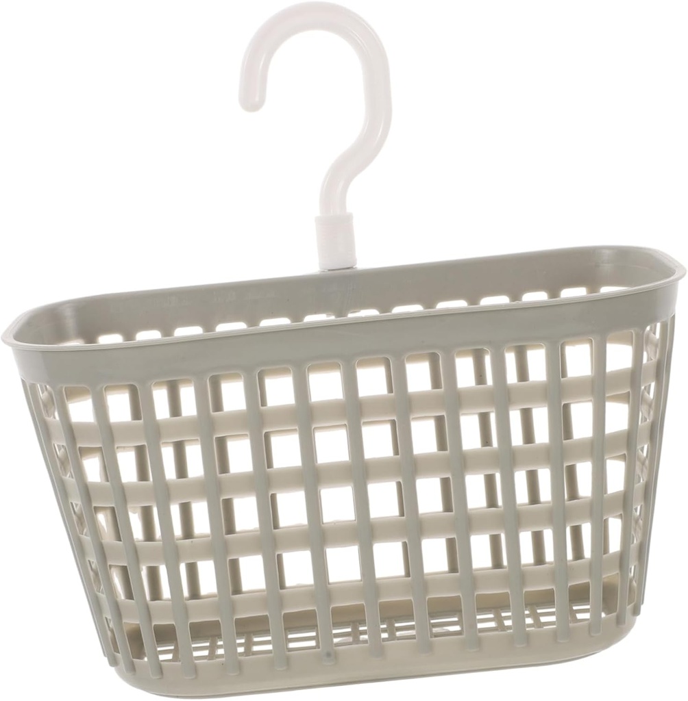 Plastic Hanging Storage Basket Rotatable Hooks Versatile Kitchen and Bathroom Organizer Sturdy Plastic for Sponges Soap and Brushes for Home Organization
