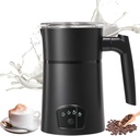 Milk Frother, Electric Milk Frother and Steamer, Frother for Coffee, Automatic 4-in-1 Cold Foam Maker, Milk Steamer mixer and Foam machine With Temperature Control,11.8oz/350ml Capacity