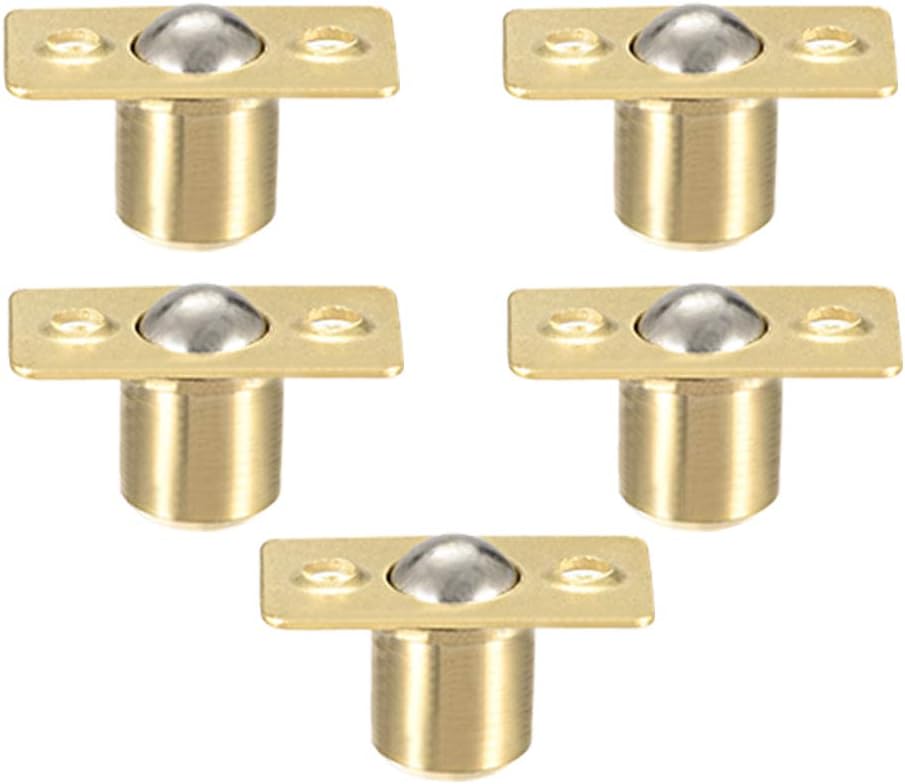 uxcell Door Cabinet Closet Drawer 9.5mm Shaft Dia Brass Ball Catch Latch Catcher 5 Sets