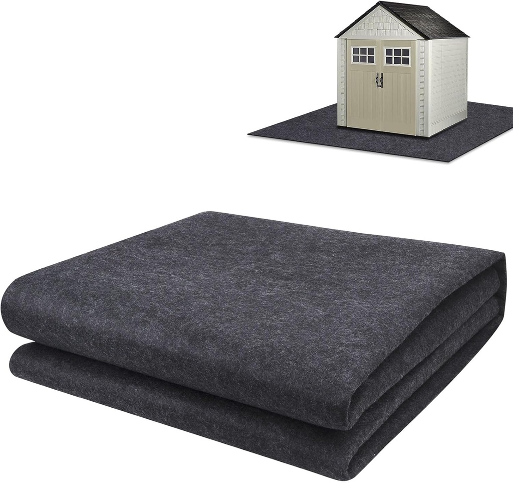 8.2x6ft Outdoor Storage Shed Floor Protector, Non Slip Garage Carport Oil Mat, Flooring Protector Pad for Patio, Furniture, Moto, Car
